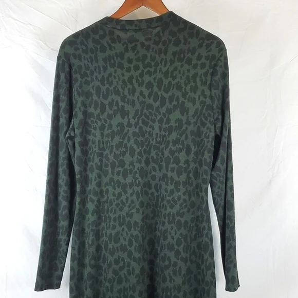 Whistles Animal Jersey Dress Green Leopard Print Whistles Animal Jersey Dress Green Leopard Print